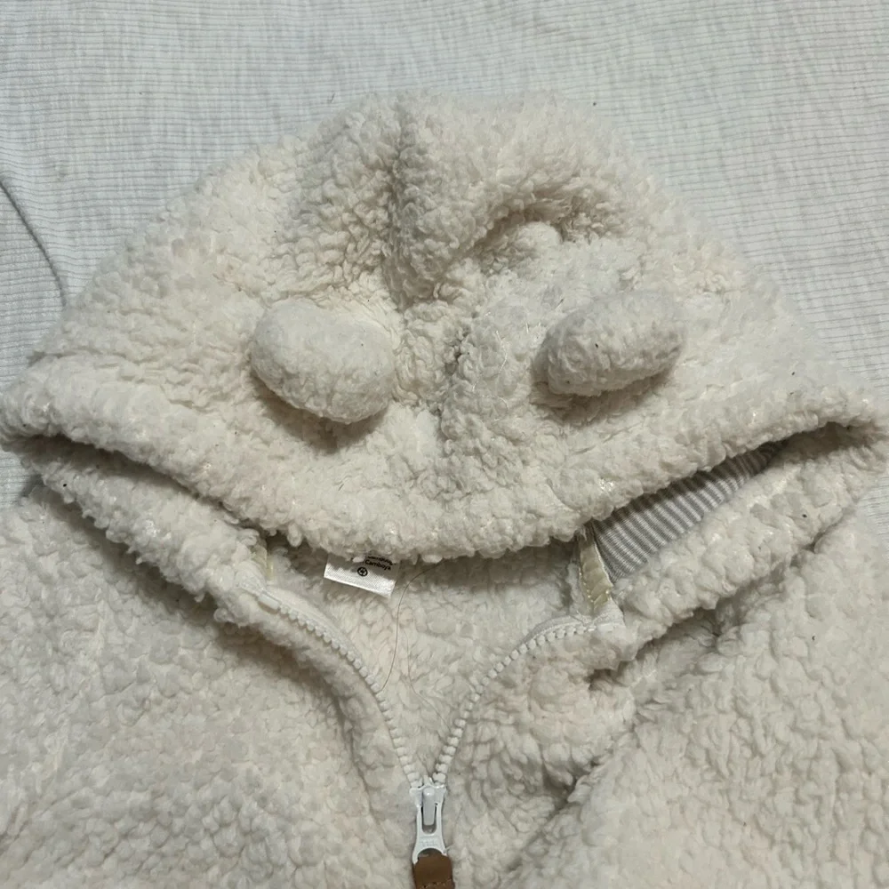 Baby Girl Baby Boy Jacket White‎ Sherpa Carters Size 6 Months Warm Zipper